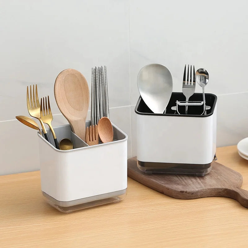 1PC Double Layer Detachable Multifunctional Chopsticks Storage Holder Spoon Fork Cutlery Drain Rack Organizer Kitchen Utensils