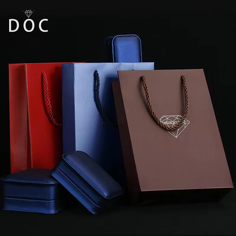 DOC Wholesale Custom Luxury Paper Bag Jewelry Gift Packaging Bags with Handle Recycle Paper Shopping Bag