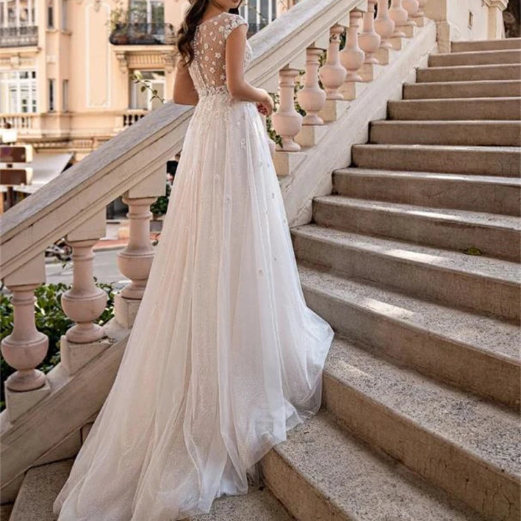 Robe De Marriage 2023 Musulman Chere Lace Appliques Wedding Gowns Bridal Dresses Robe De Marriage  Princesse Ee Luxe 2023