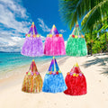 Cheap Hawaiian Flower Hula Skirt Dance Dress Women's Grass Skirt Costume for Parties Beach Promotions Plastic Fibers Hawaiian