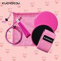 Pink Set Customizable Fabric Non Slip Set 3 Packs Peach Legs and Butt Resistance Bands Gliding Disk Jump Rope Set