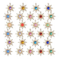 Colorful Acrylic Stones Craft Supplies Vintage Sun Charms Sunflower Pendants for DIY Necklace Bracelet Jewelry Decoration