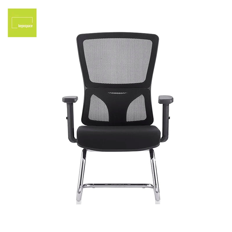 Office Furniture Factory Wholesale Office Conference Chair Office Visitor Chair Ergonomic Mesh Meeting Chair Without Wheels