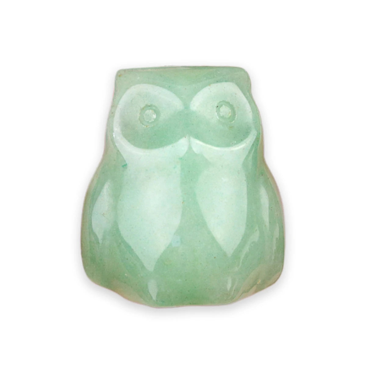 New Arrival 1 Inch Cute Owl Carving Crystal Green Aventurine for Home Decoration or Gemstone Collectible