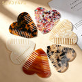 Fashionable Tortoise Shell Marble Print Resin Acetate Hair Comb Lady Narrow Tooth Comb Women Cellulose Acetate Combs for Hair