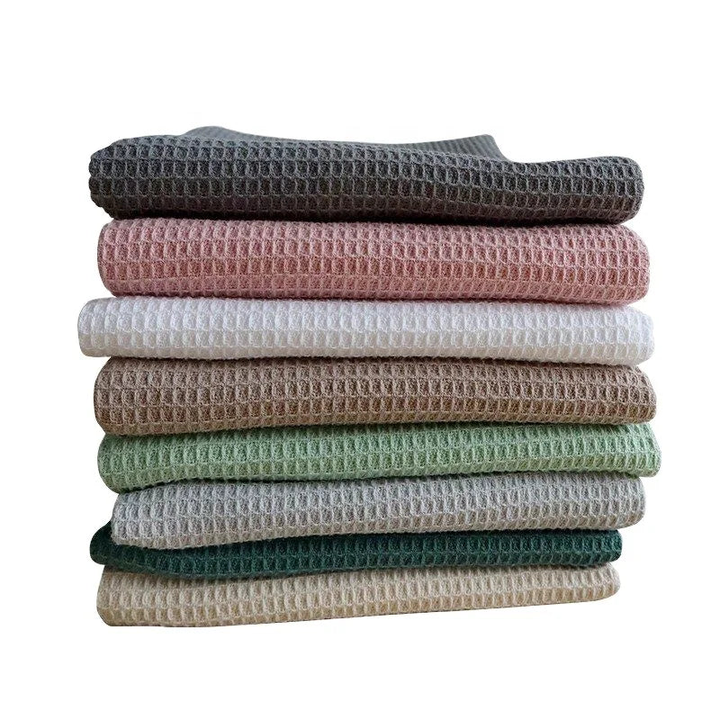 Homes Cotton Waffle Weave Kitchen Towel Soft Absorbent Multi Purpose Tea Towel 18x26Inch