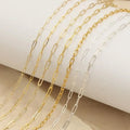 GP US  2.0mm 2.4mm 2.5mm Paperclip Chain Unfinished 14k Gold Filled Rope Chain Bulk Roll Permanent Jewelry Chains Wholesale