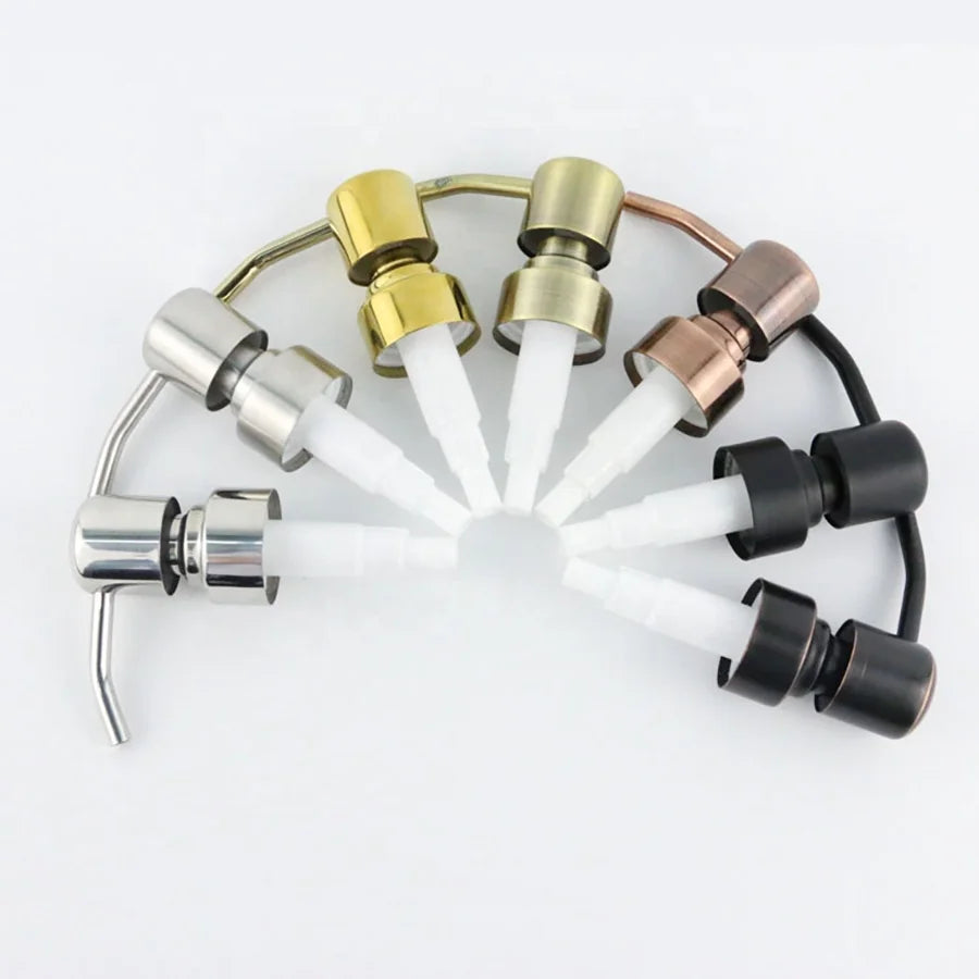 Longan Black Gold Silver Coated 304 Stainless Steel Metal and Plastic Shampoo Lotion Foaming Soap Dispenser Pump