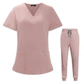 72% Polyester 21% Viscose 7% Spandex 200G Nursing Uniform Top & Jogger Pants Dental Premium Hospital Doctor Uniform