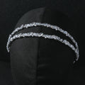 SLBRIDAL Luxury Sparkling Full Cubic Zircon Bridal Tiara Headband Wedding Crown Pageant CZ Hair Accessories Women HairJewelry