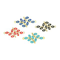 Factory Direct Wholesale Copper Micro-inlaid Zircon Diy Enamel Evil Eye Leaves Hand Brand Bracelet Jewelry Accessories