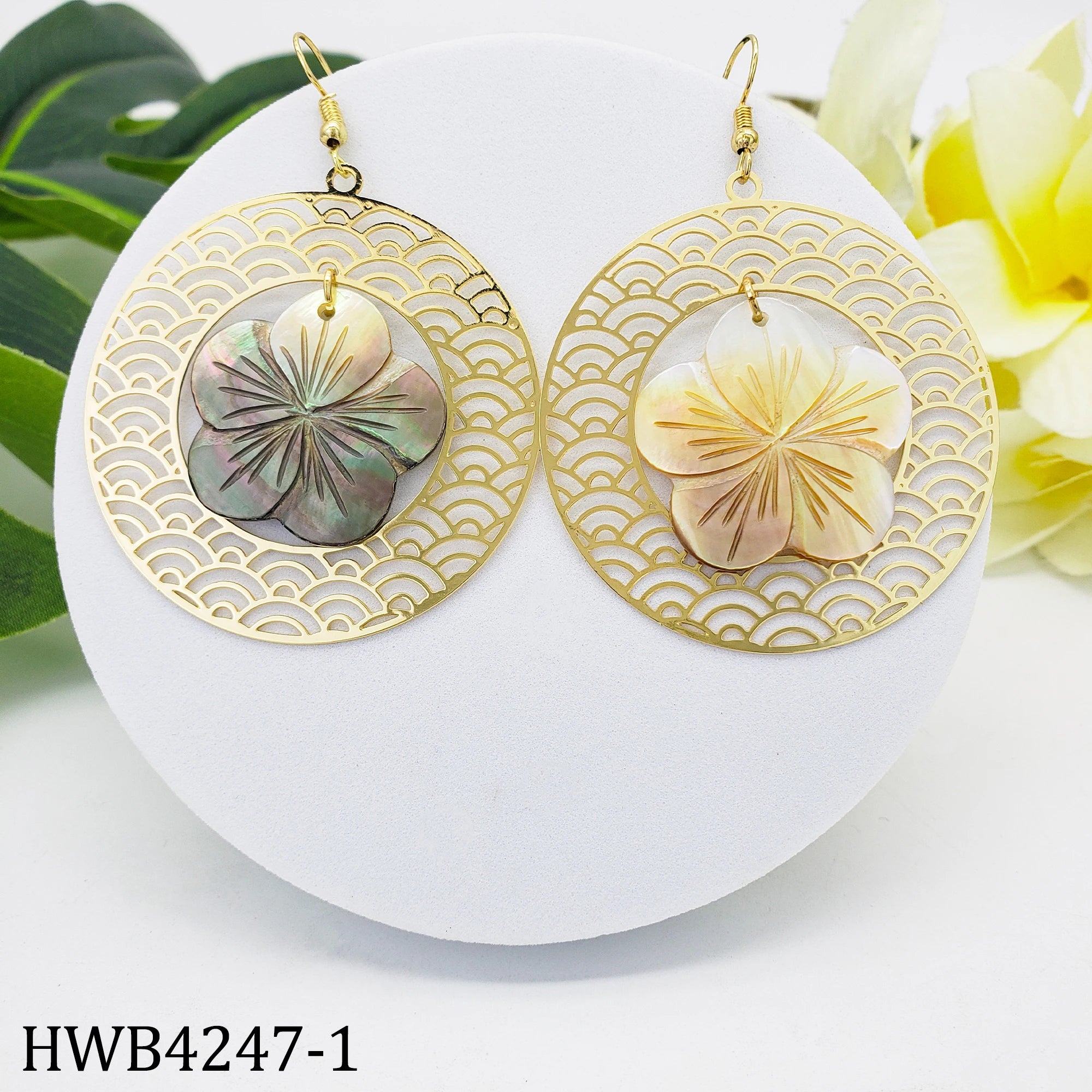 Hawaiian Design Shell Drop Earrings for Women Samoan Jewelry Wholesale