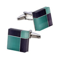 Wholesale Green Blue Agate Stone Elegant Cufflinks Custom Suit Shirt Mens Fashion Jewelry Wedding Tuxedo Trendy Accessory Gift