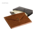 Water-Resistant A4 Size PU Leather Document Bag Personalized Soft Office File Folder for School and Office Use