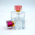 50 ml 100 ml Clear Glass Perfume Bottle with Dazzling Jelly Lid and Pressing Nozzle