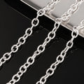 304L Stainless Steel Flat Cable Link Chains Spool Jewelry Cross Chain Bulk for Necklace Bracelet DIY Making