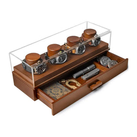 Elevate Your Watch Collection with the Watch Deck Premium Display Case for 4 Watches Unique Birthday Day Gift for Men