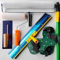 Construction Tools Complete Set Trowel Scraper Paint Roller Gas Mask Spikes Shoes for Epxoy Paint