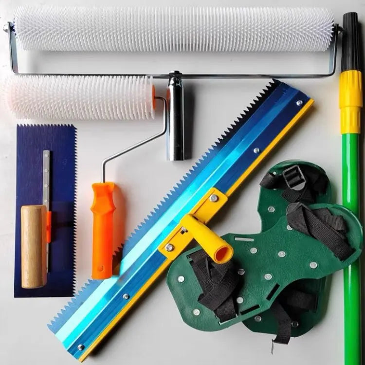 Construction Tools Complete Set Trowel Scraper Paint Roller Gas Mask Spikes Shoes for Epxoy Paint