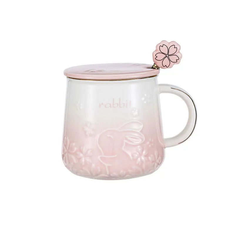 Novelty Factory Pink Funny Korean Nordic Porcelain Tea Wholesale Modern Ceramic Mug Customized Logo Coffee Cup