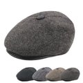 Cheap Price Tweed Plaid Cotton Old Man Dad Newsboy Hat Ivy Cap With Earflap Men Ivy Hat