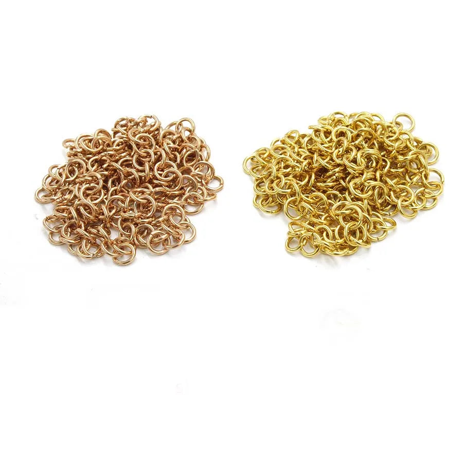 Custom 0.7*4 mm Stainless Steel Jump Ring in Gold & Rose Gold for DIY Jewelry Making Jewelry Findings & Components