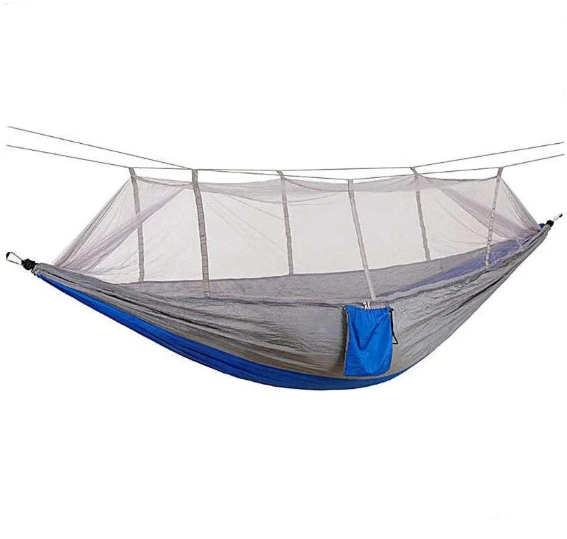 GSD Double Nylon Parachute Hammock With Mosquito Net Outdoor Detachable Netting Ultralight Nylon Swing Hammock Chair
