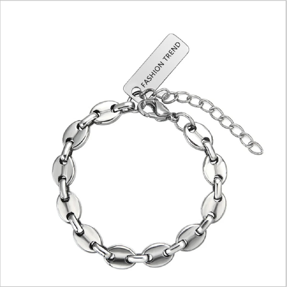 Fashion Stainless Steel Pig Nose Bracelet Charm Hip-hop Adjustable Simple Bracelets Jewelry China Manufacturer Supplier