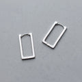 Geometric Square Shape Ear Ring Earings 925 Sterling Silver Hoops Earrings Fashion Jewelry for Women
