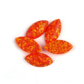 5x10mm Marquise Cabochon Synthetic Opal OP30 Orange Color Flat Back Horse Eye Created Opal Stone
