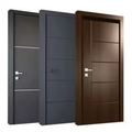 Modern MDF Hollow Core Interior Doors Waterproof HDF Molded Wood and Glass PVC Finish for Bedrooms for Projects Wholesale