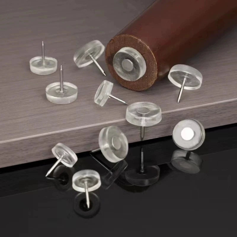 Premium Quality Plastic Furniture Glides with Nail GliderNail on Chair Leg Nail on  Pad Furniture Feet Slides Floor Protectors