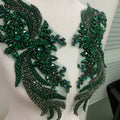 Sew-On Flower Glass Beaded Rhinestone Crystal Stones Appliques for Clothes Decoration Loose Rhinestones