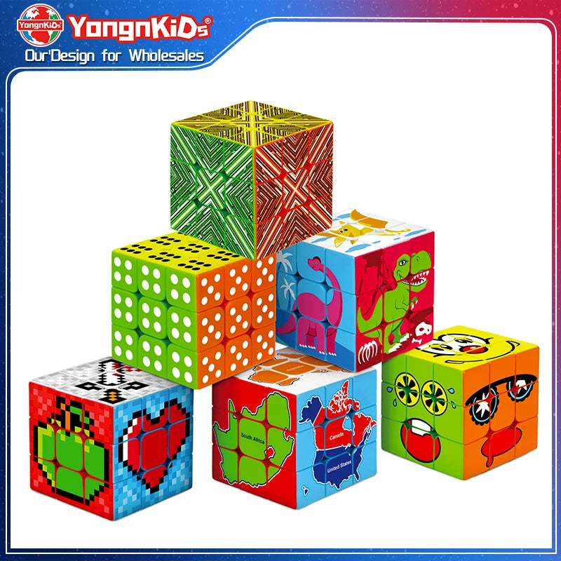 OME/ODM Custom3x3x3 Magic Cube Clearance Sale Colored ABS Plastic Decompression Puzzle Fidget Magic Cubes Toy for Children