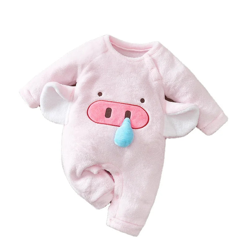 Winter Warmth for Babies: Soft Fleece One-Piece Infant Romper