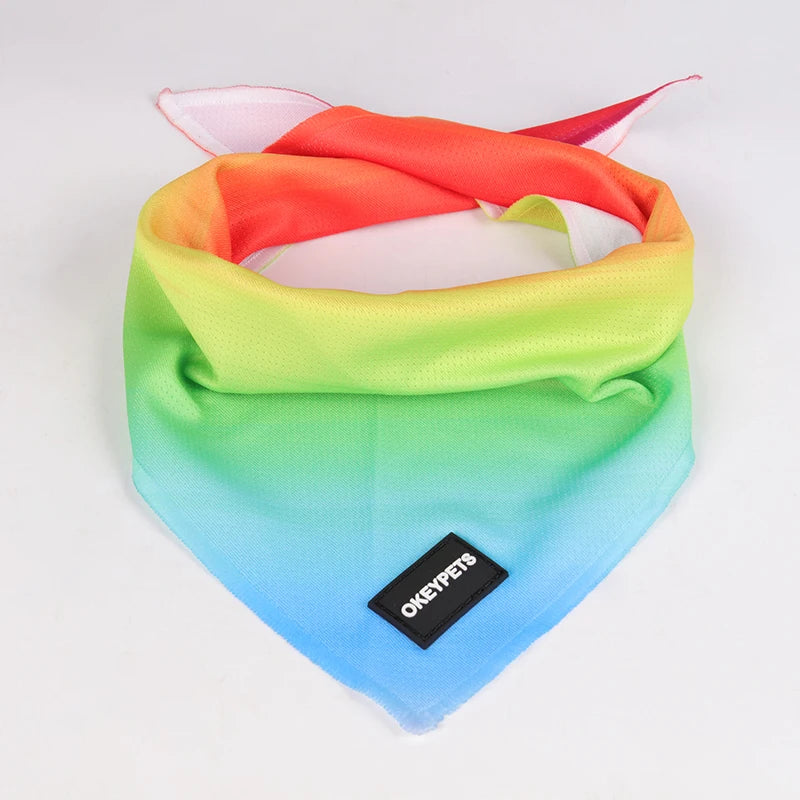 OKEYPETS Manufacturer Custom Free Design Pet Dog Puppy Cat Neck Scarf Washable Dog Bandana With Logo