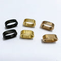 Rectangle Slide Pendant Charms Large Hole Leather Cord Slider Loose Beads for Bracelets Necklace Jewelry Making Bag Accessories
