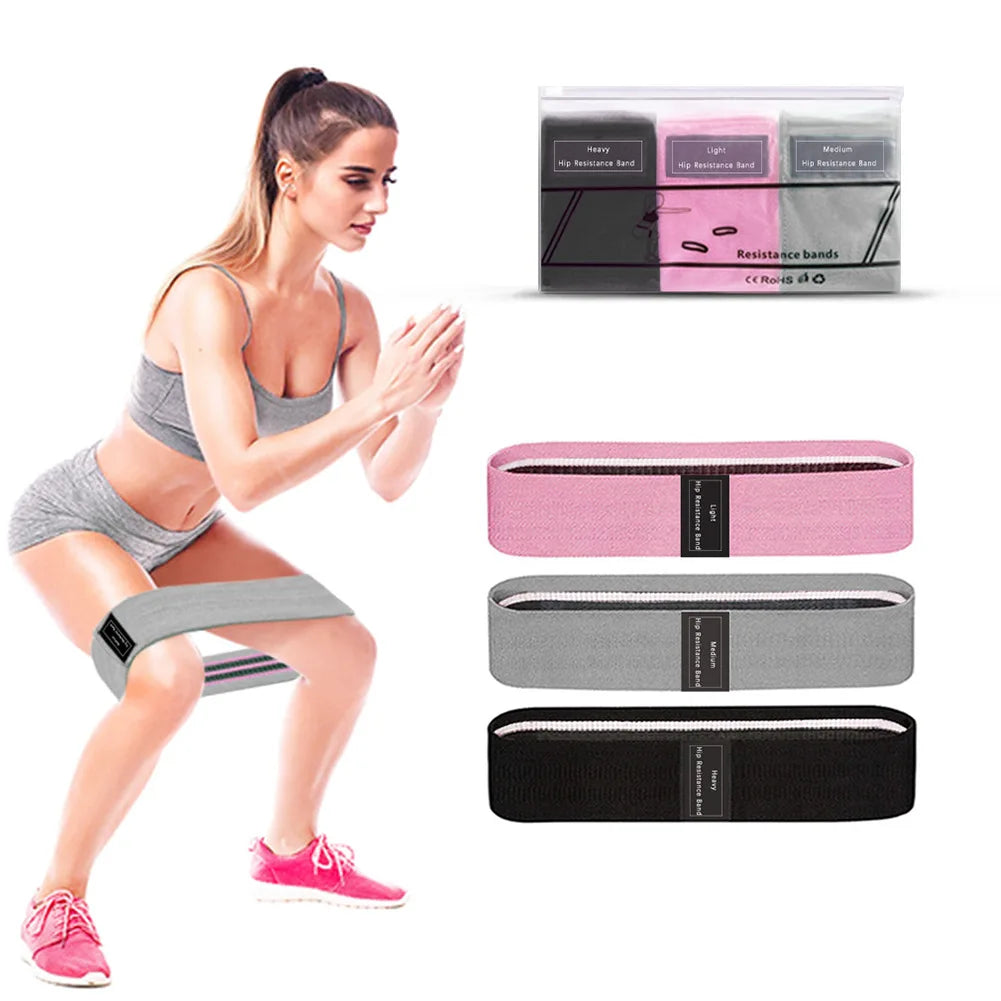 Custom Yewayoga Fitness Hip Squat Resistance Bands Pack Private Label Sets TC Fabric CE Certified Durable Elastic Polyester