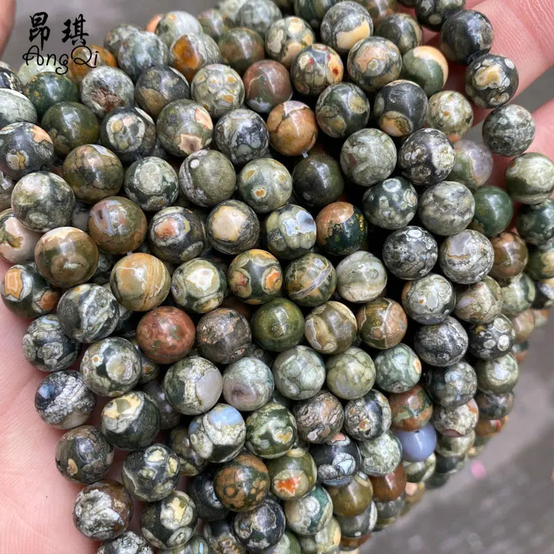 Wholesale 6/8/10/12mm Round Natural Old Kambaba Jasper Beads Round Loose Natural Kmababa Jasper Stone Beads for Jewelry Making