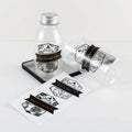 Transparent PVC Vinyl Stickers with Black Logo Print White Label for Bottles Packages for Shampoo Skin Care Perfume Lotion