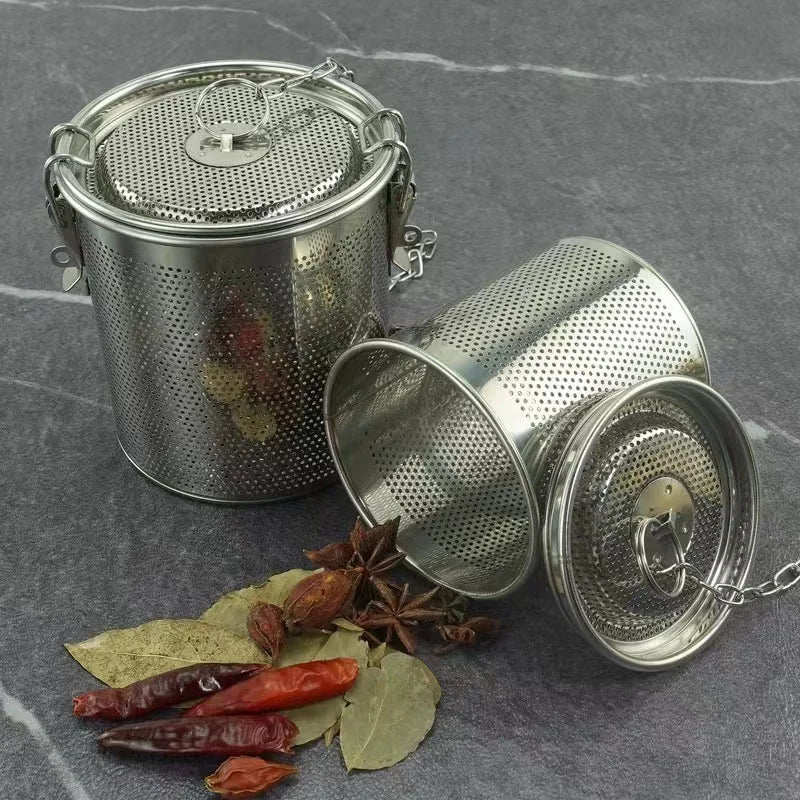 Metal Chain Hook Seasoning Strainer for Home Kitchen for Spices Herbs Loose Leaf Tea Coffee