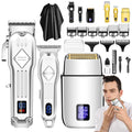 IRUIBEAUTY 973 3 Pieces Grooming Set Cordless Hair Trimmer Electric Stainless Steel Blade Rechargeable Barber Hair Clipper