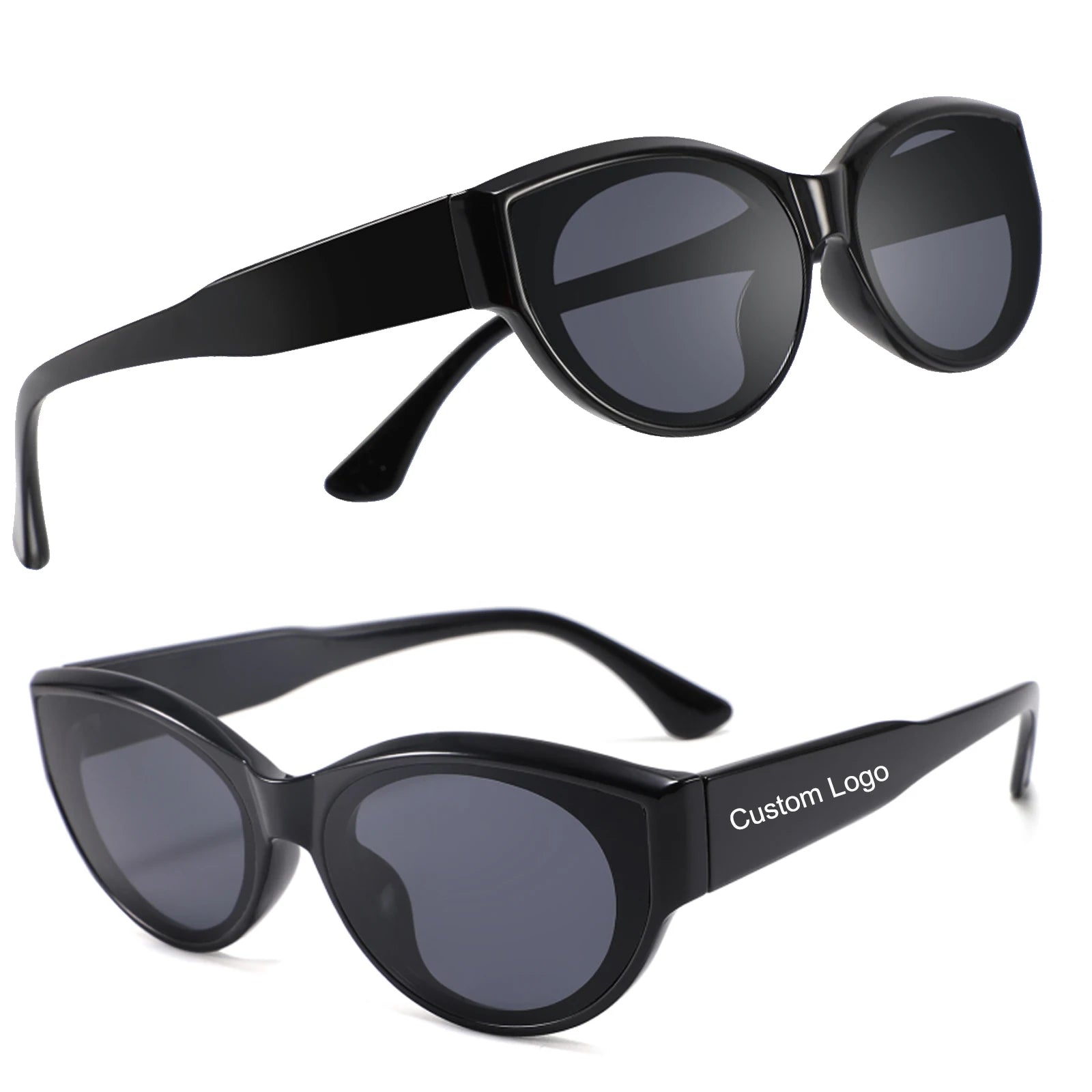 CONCHEN 2025 Luxury Design Women Oversized Women Sun Glasses Wide Frame Custom Print Promotional Sunglasses with Logo Branding