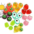 100 PCS Mini Simulation 1/12 Miniature Dollhouse Transparent Resin Fruit Food for Doll House Decor Kits Kitchen Toys Accessories
