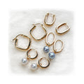 Trendy Popular Natural 18k Solid Gold Drop Earrings Seawater Akoya Pearl Classic Women White AAAAA Grade CMA Certified Micro