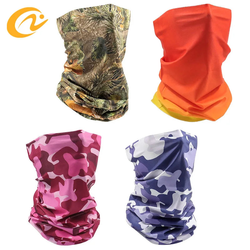Custom Print Cooling Ice Silk Seamless Face Mask Neck Gaiter Outdoor Sports Scarf Bandana UPF 50 Sun Polyester Cycling