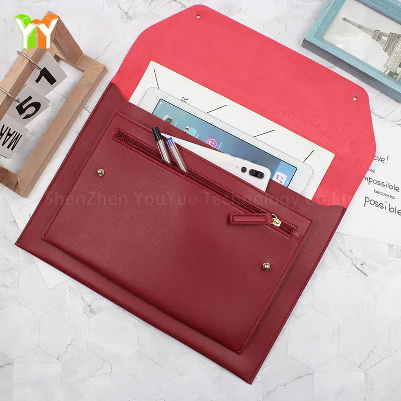 PU Leather Custom File Folder Hot Selling Document Holder Custom Business File Document Organizer Bag