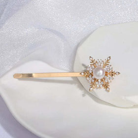 Wholesales Fashion Nature Pearl Bobby Pin New Women Baroque Handmade Natural Freshwater Pearl Hair Clipsgold Plating