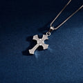 Wholesale Pendant Jewelry Rhodium Plated Cubic Zirconia Cross God Retro Pendant 925 Sterling Silver Fine Jewelry Pendant