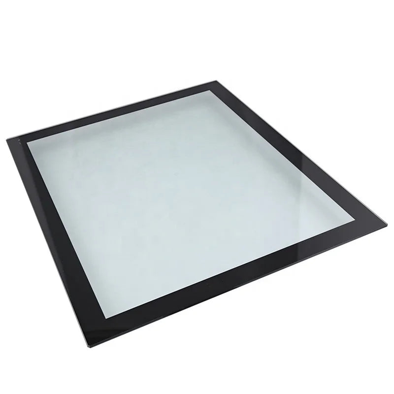 Customer Design 4mm Clear Black Silk Printed Tempered Glass Price for Microwave Oven Door